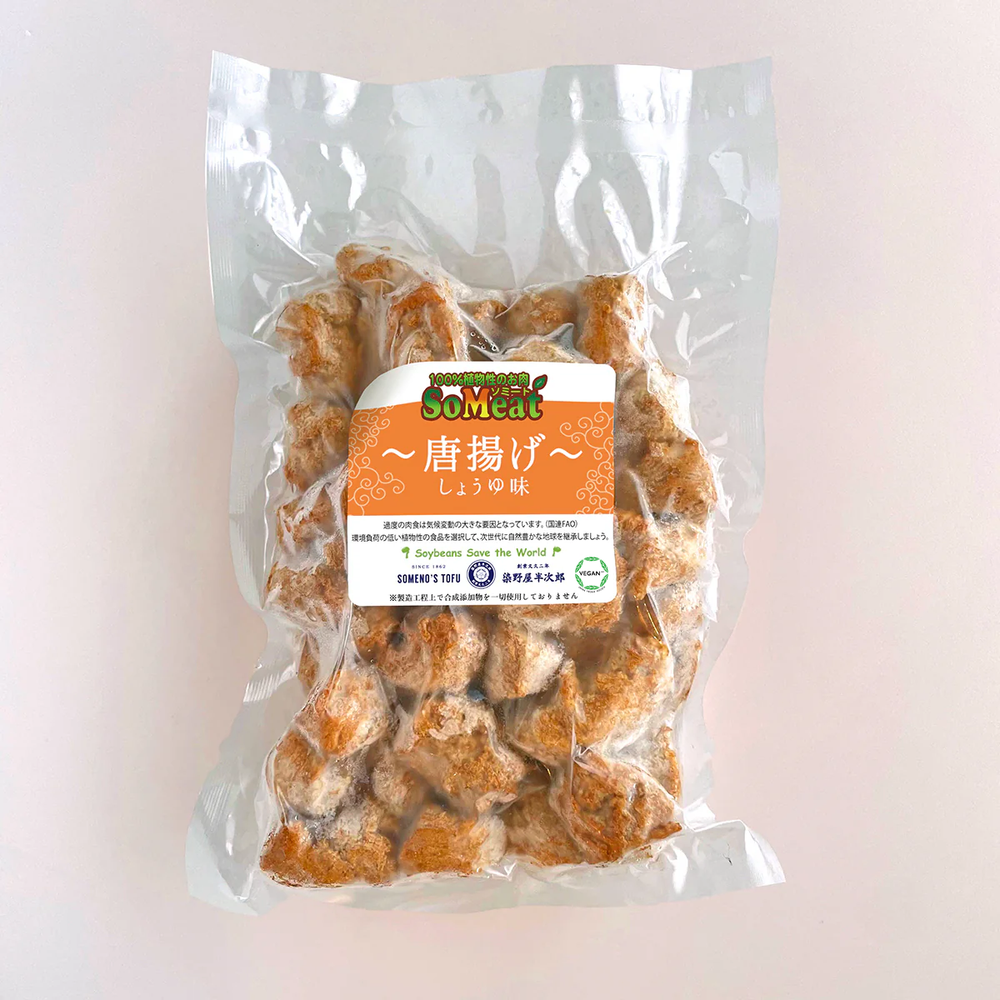 染野屋の「ソミート」 大豆ミート からあげ しょうゆ味 500g – 株式